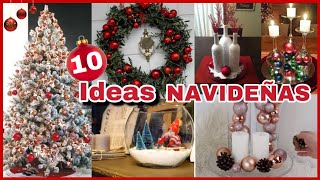 DIY  10 ADORNOS NAVIDEÑOS CASEROS  DECORACION NAVIDEÑA HECHA A MANO  NatyGloss [upl. by Murielle]