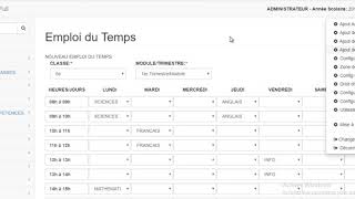 GeSchoolS 36  Module  Emploi Du Temps [upl. by Asimaj]