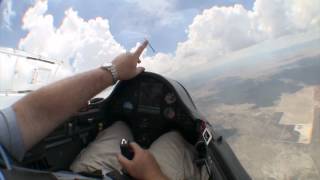 Glider Cockpit Tour While Flying Between the Clouds [upl. by Holmann302]