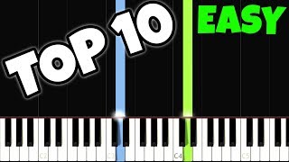 Top 10 Easy Piano Songs for the Complete Beginners [upl. by Nami]