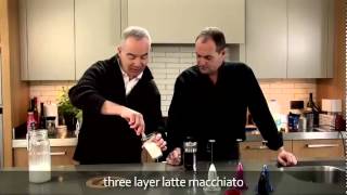 aerolatte  milk frother makes three layer caffè latte macchiato [upl. by Brunell465]