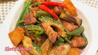 Half Cooked Pinakbet Recipe  Easy Recipe  Pinoy Food  Aloe’s Kitchen [upl. by Anayra]