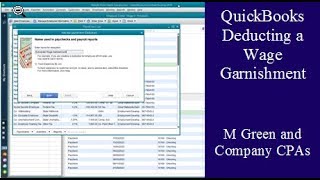 QuickBooks Payroll Setting Up a Wage Garnishment [upl. by Paulette658]