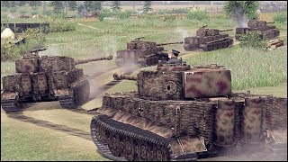 TIGER FORMATION vs 30 T34  VALLEY ASSAULT [upl. by Agnese]