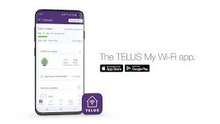 TELUS  TELUS Connect app My WiFi Take control of your home WiFi network [upl. by Orlena]