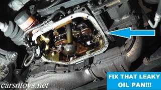 Oil Pan Gasket Replacement with Basic Hand Tools [upl. by Bethezel689]