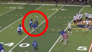 Player Attacks Ref in Texas High School Football Game  2020 [upl. by Valtin574]