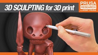 3D sculpting  Modeling characters and organic shapes for 3D printing [upl. by Kirsten501]