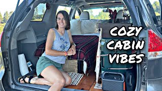 TOYOTA SIENNA CAMPER CONVERSION minivan camper budget van life sienna camper [upl. by Eneryc]