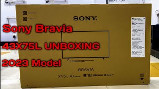 Sony Bravia 43X75L  Unboxing  Google TV  2023 Model [upl. by Zoarah983]