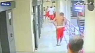 Inmates attack a fellow prisoner after cell doors open [upl. by Violeta]