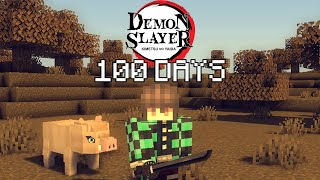 I Played Minecraft Demon Slayer For 100 DAYS… This Is What Happened [upl. by Karee]