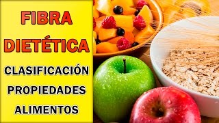 Fibra Dietética  Clasificación Propiedades y Lista de Alimentos [upl. by Trueman]