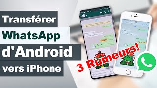 📌Transférer des Conversations WhatsApp dAndroid vers iPhone Compatible avec tout modèle [upl. by Graces]