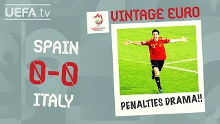 SPAIN 00 ITALY FULL PENALTY SHOOTOUT EURO 2008  VINTAGE EURO [upl. by Aleel]