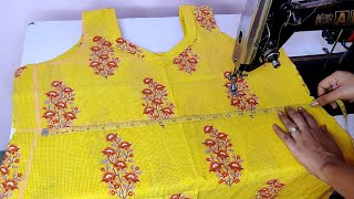 सूट kurti की सिलाई कैसे करते हैं Simple suit cutting and stitching kurti stitching [upl. by Jake]