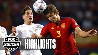 Spain vs Italy Highlights  UEFA Nations League Semifinals [upl. by Lani392]