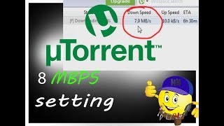 U torrent fastest 8 mbps setting in 2017 [upl. by Anirdna212]