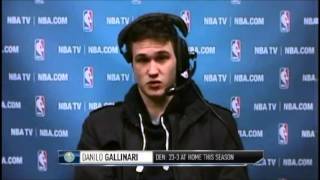 Danilo Gallinari interview on NBA TV [upl. by Katuscha475]