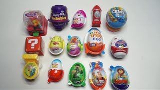 15 Surprise Eggs of Kinder joyKing joyBen 10Motu patluJuniorprincessLickableGems and more [upl. by Palecek]