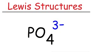 PO4 3 Lewis Structure  The Phosphate Ion [upl. by Lilli304]