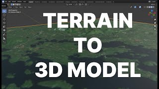 Terrain Raster to 3D Model using QGIS and Blender in less than 10 Minutes [upl. by Pliner]