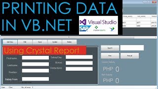 Printing Data Using Crystal Reports [upl. by Range300]