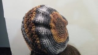 Slouchy Beret  Crochet Tutorial [upl. by Rebor218]