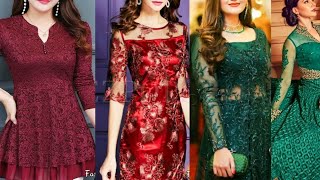 Stylish Net Kurtis design ideas  Net Fabric Dresses  latest Net Ki Kurti Designs [upl. by Neltiac]