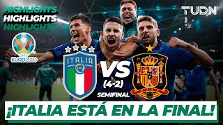 Highlights  Italia 1421 España  UEFA Euro 2020  Semifinal  TUDN [upl. by Berrie93]