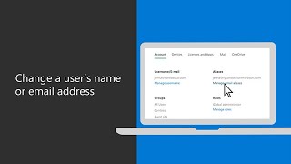 How to change a user’s name or email address in Microsoft 365 Business Premium [upl. by Ifen230]