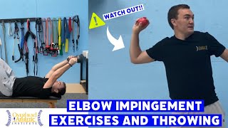 Posterior Elbow Impingement Rehabilitation Exercises and Throwing [upl. by Akinehs]