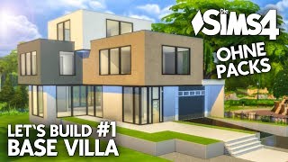 Die Sims 4 Haus bauen ohne Packs  Base Villa 1 Grundriss deutsch [upl. by Donn968]