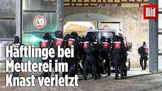 Gefängnismeuterei Polizei stürmt Knast in Thüringen  JVA Untermaßfeld [upl. by Mackler]